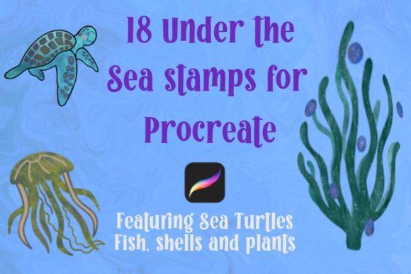 18 Under the Sea Stamps for Procreate