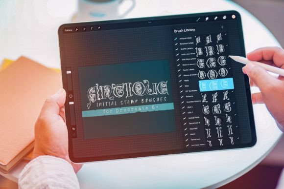 Antique Initial Stamps for Procreate: A Guide to Vintage Lettering Tools