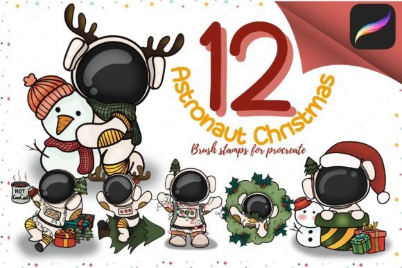 Brush Stamps Astronauts Christmas: A Creative Guide for Procreate Artists
