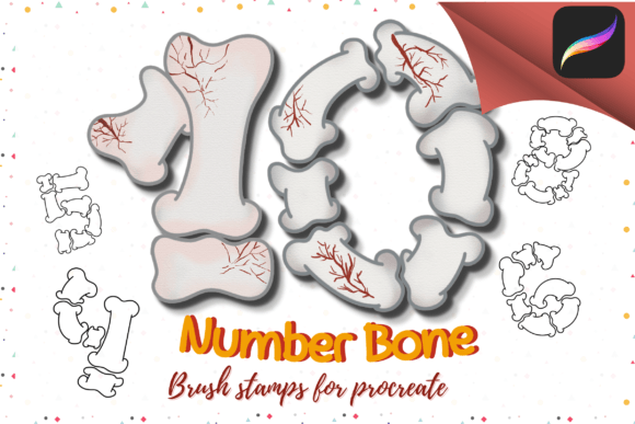 Brush Stamps Bone Number: Streamlining Digital Art with Procreate