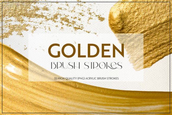Elevate Designs with Gold Brush Strokes