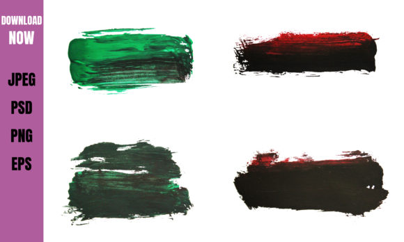 Elevating Digital Design with the Versatility of a Mixed Color Brush Stroke Set