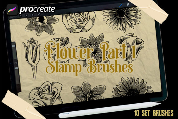 Enhance Designs with Flowers Brush Stamp 1