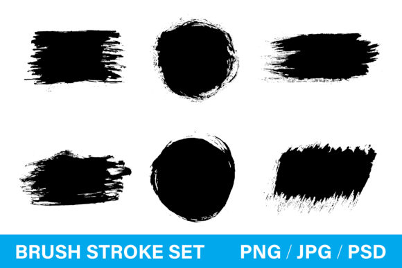 Enhancing Digital Creativity with a Paint Brush Stroke Set and Grunge Shape Set