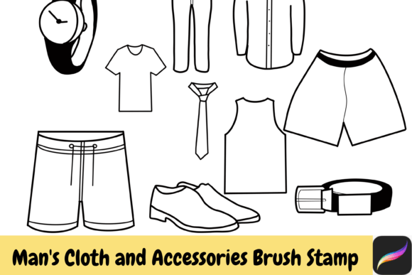 Enhancing Digital Fashion Illustration with Man Cloth Procreate Brush Stamps