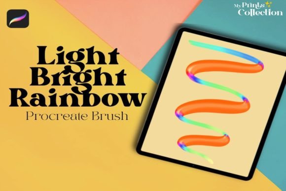 Evaluating the Lights Bright Rainbow Single Procreate Brush for Digital Art