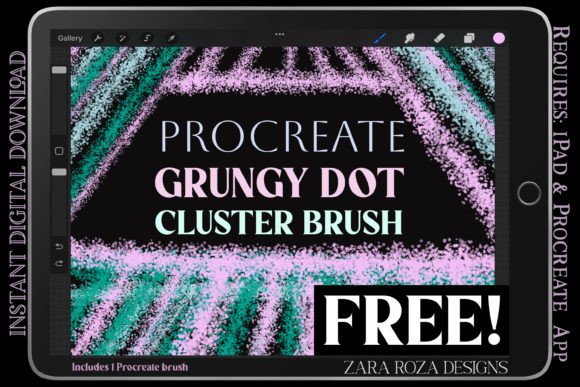 Free Procreate Grungy Dot Cluster Brush