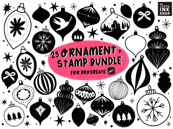 Integrating Procreate Ornament Graphic Stamps Text into Your Digital Design Workflow