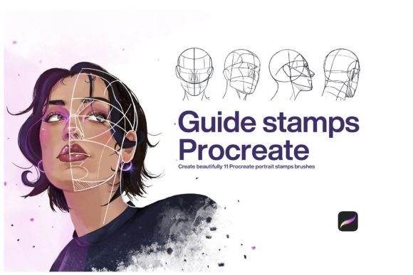 Master Portraits with 10 Procreate Stamps