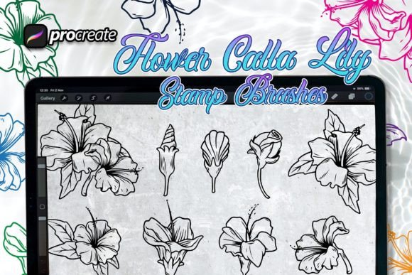 Mastering Digital Botanical Design with the Flower Calla Brush Stamp