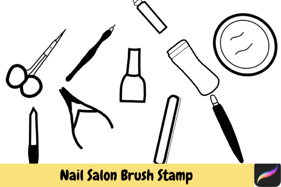 Mastering Digital Nail Art with Nail Salon Procreate Brush Stamps IPAD