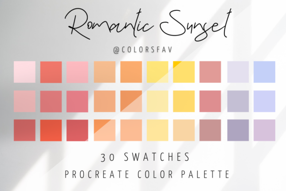 Mastering Mood and Light with the Romantic Sunset Procreate Color Palette