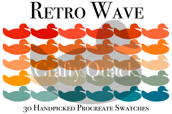 Retro Wave Procreate Swatches Palette: Bringing 80s Neon to Your Digital Canvas