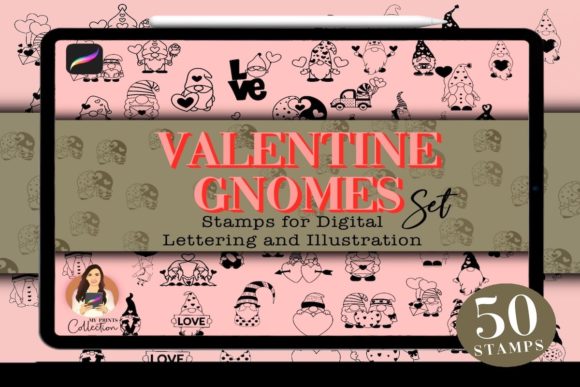 Strategic Visual Assets: Leveraging 50 Valentine Gnomes Procreate Stamps for Digital Branding