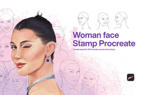 Strategic Visual Communication: Leveraging 10 Woman Face Stamps Procreate for Digital Artistry