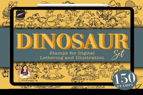 Unlocking Creativity with the Dinosaur Procreate Set 150 Stamps
